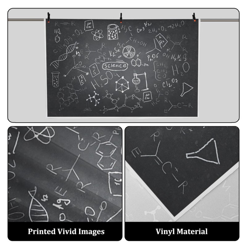 AOFOTO 8x6ft Science Lab Backdrop Chemistry Classroom Back to School Photography Background Class Drawing Chalkboard Blackboard Banner for Medical Laboratory Birthday Party Video Studio Props Vinyl - Image 3